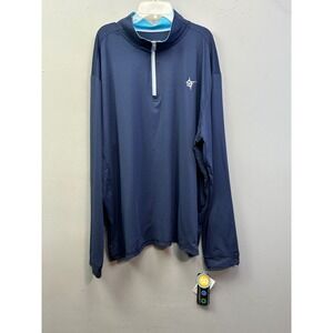 WhiteWater Performance 1/4 zip Pullover Men XXXL Navy Blue UV 50 Fishing NEW